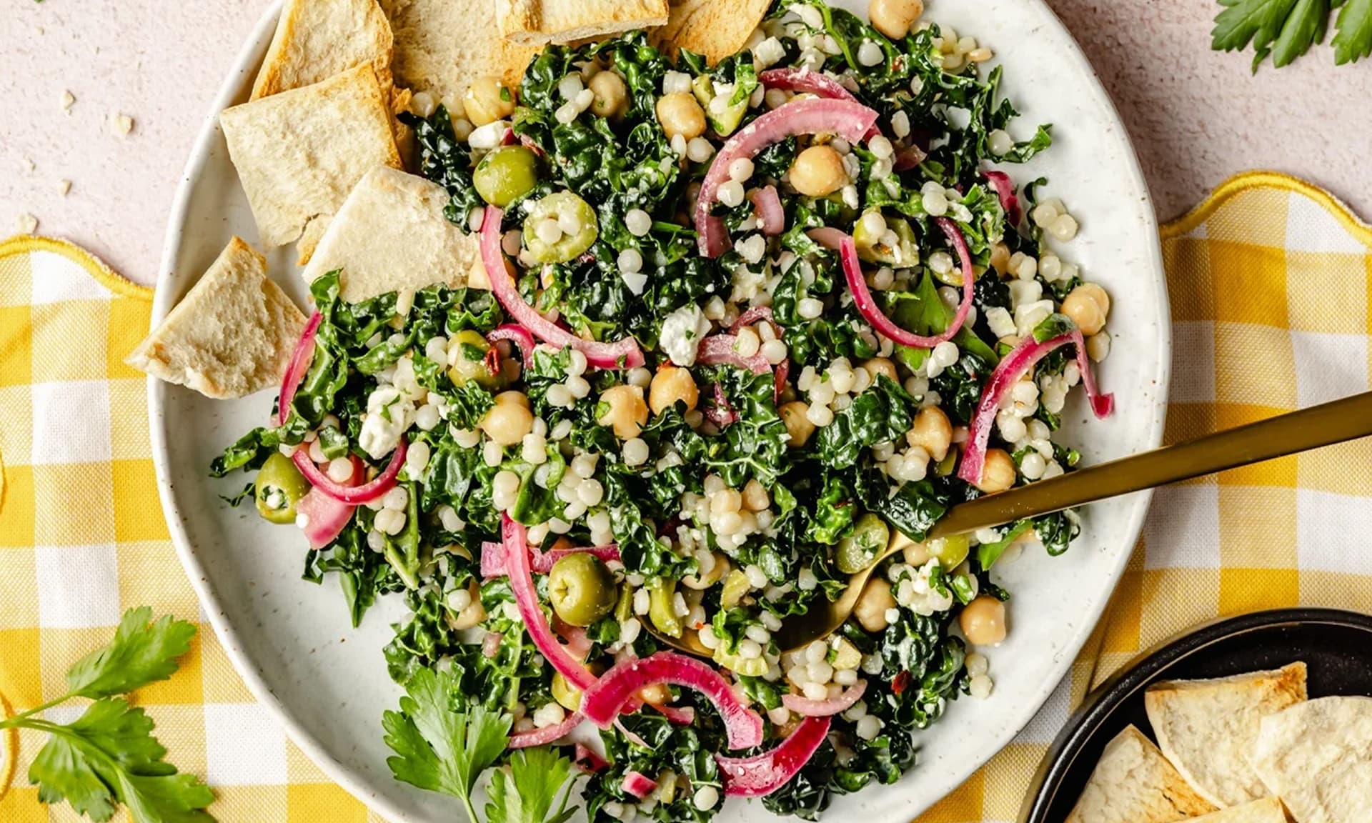 Scoop It Up Kale Couscous Salad from Ambitious Kitchen
