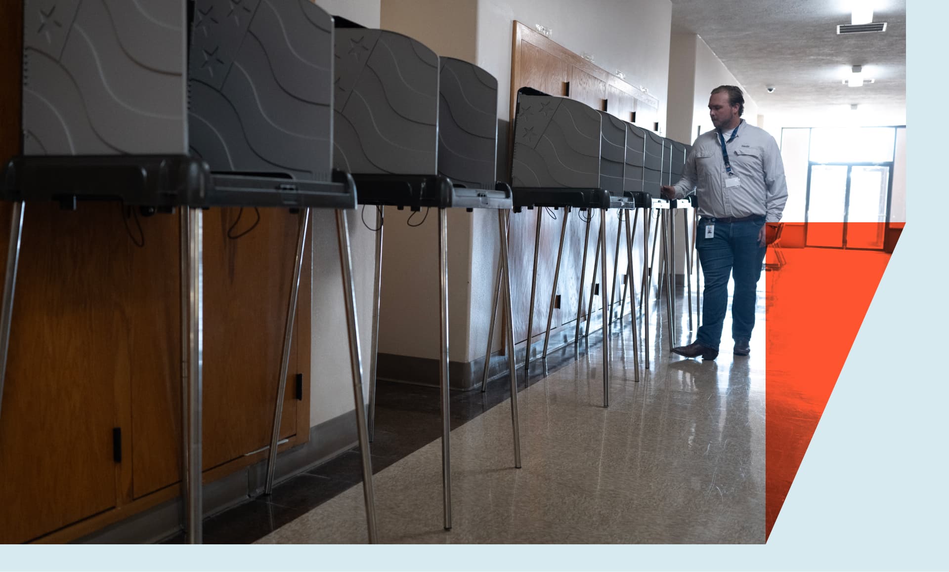 An election worker at the polls