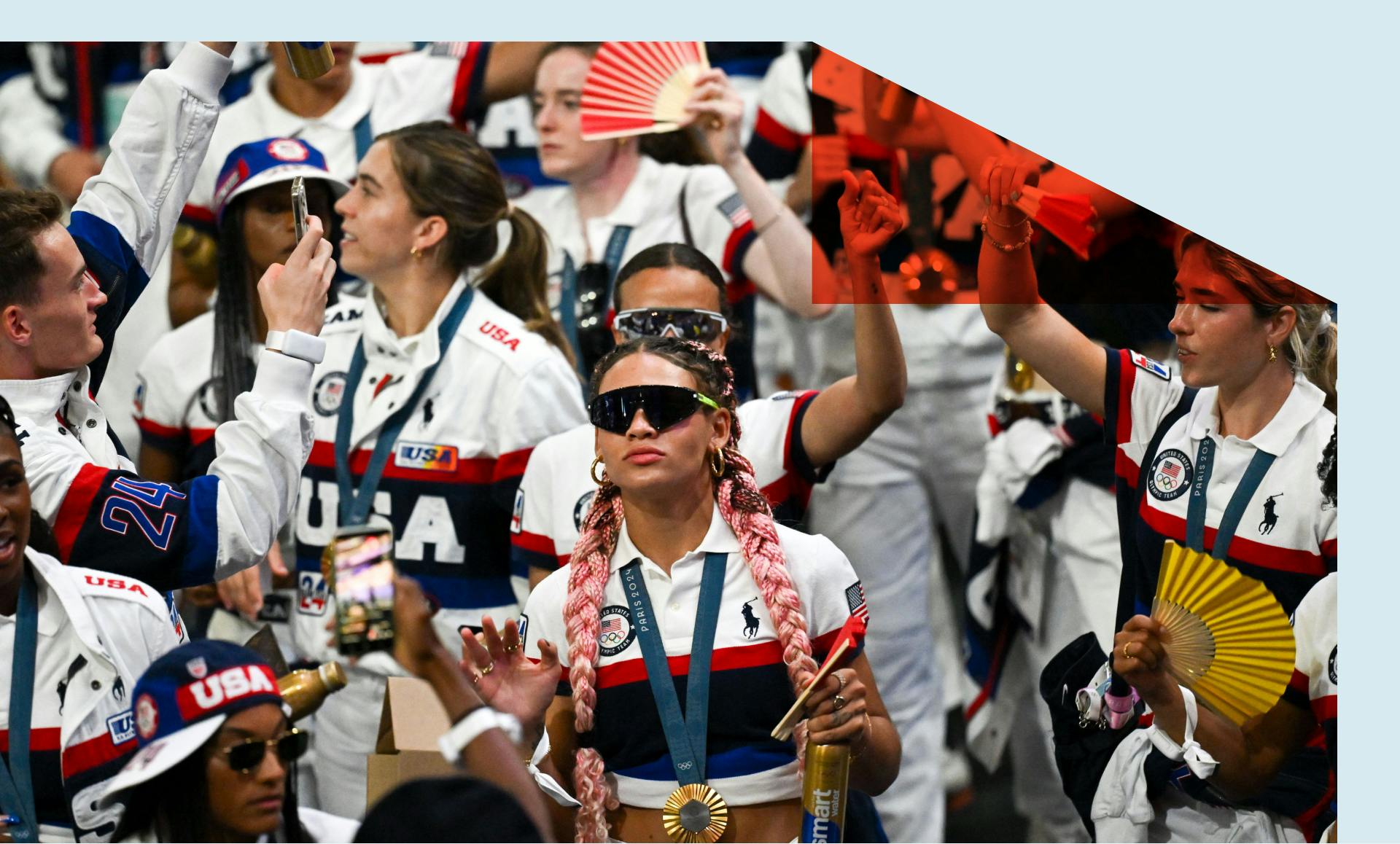 Trinity Rodman of Team United States during the closing ceremony of the 2024 Paris Summer Olympic Games at Stade de France in Paris, France.