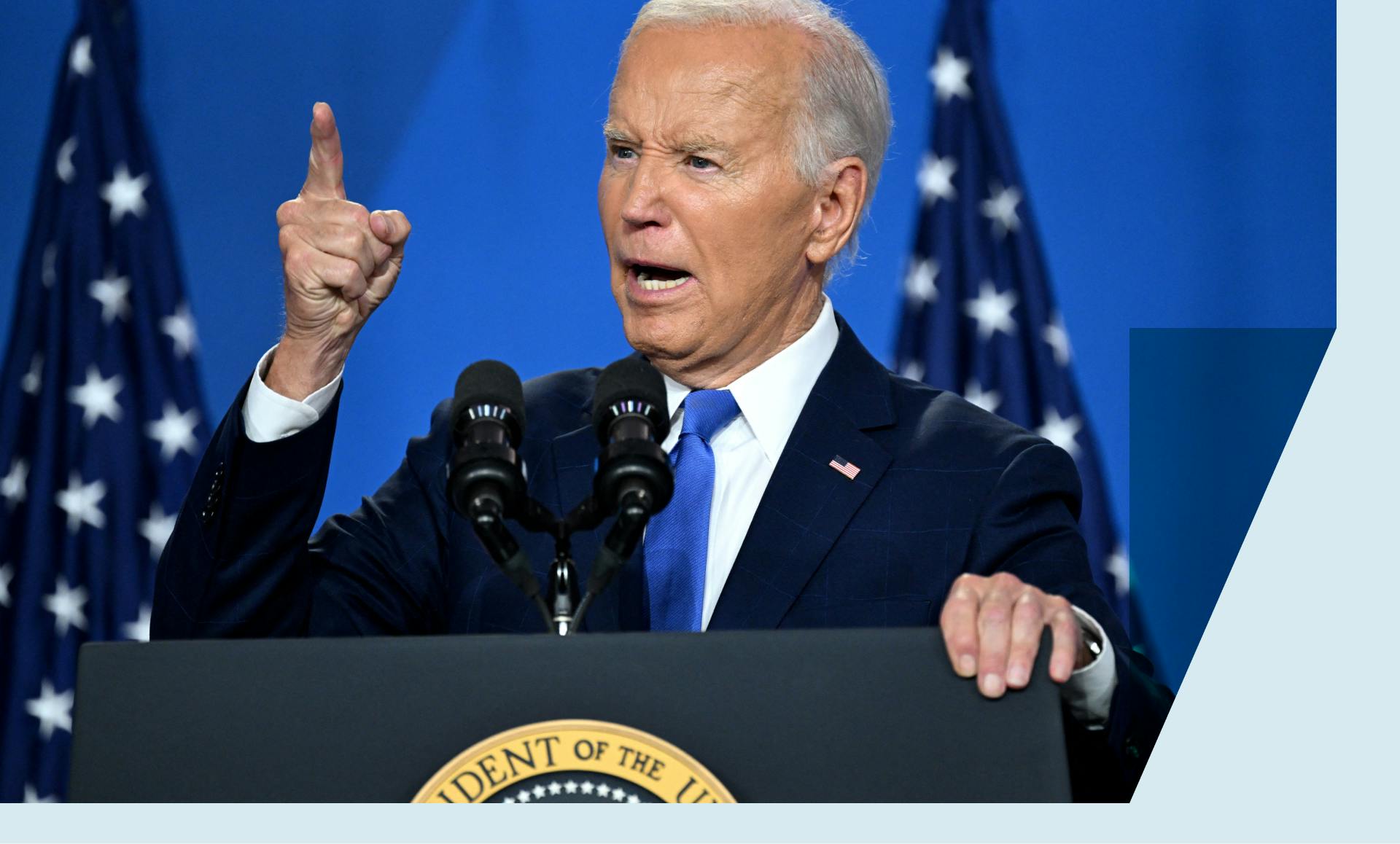 President Biden speaking at a press conference