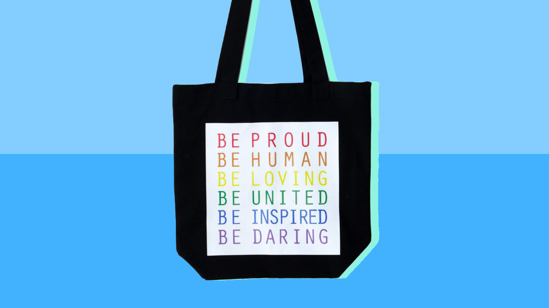 NEW Shopper Pride rainbow flag Printed Tote Bag women Harajuku