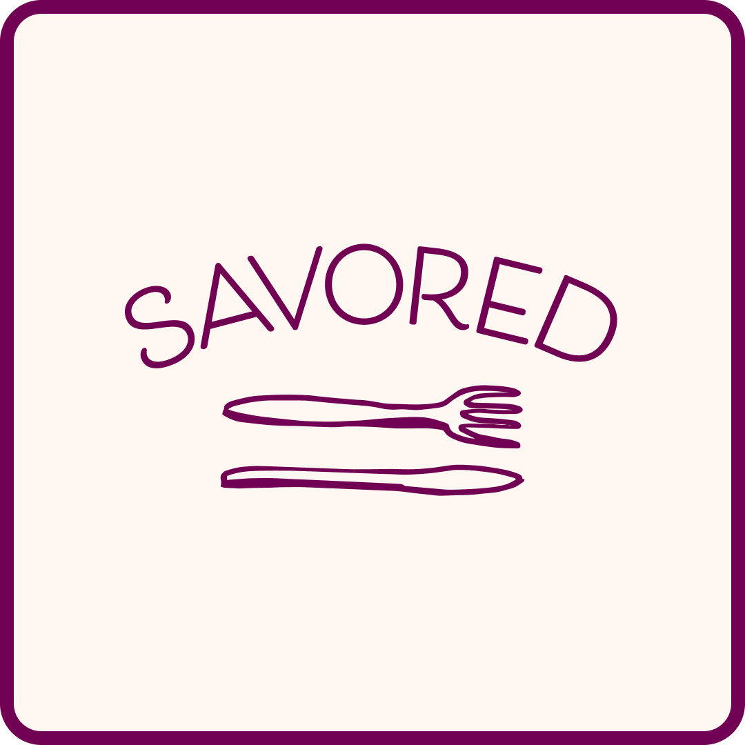 theSkimm Savored Food Video Series Logo