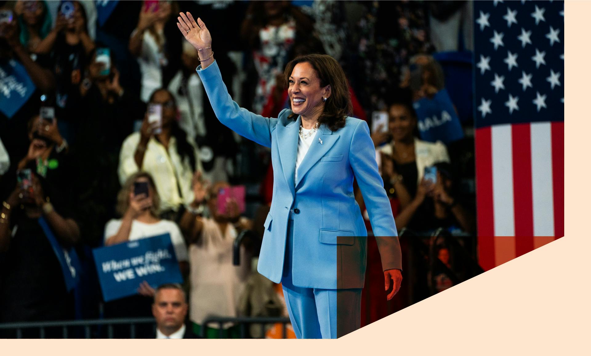 Vice President Kamala Harris at a campaign event