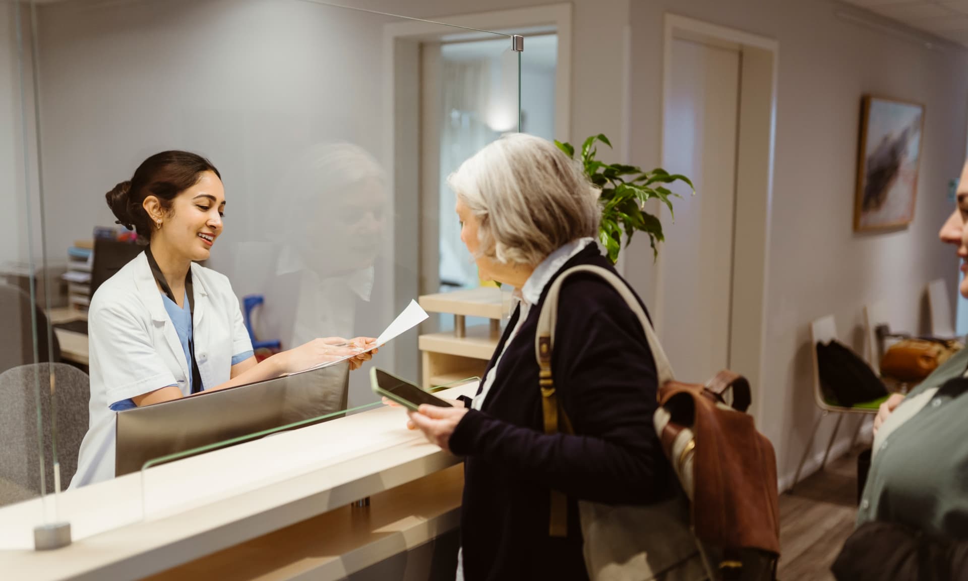 Doctor's office reception desk