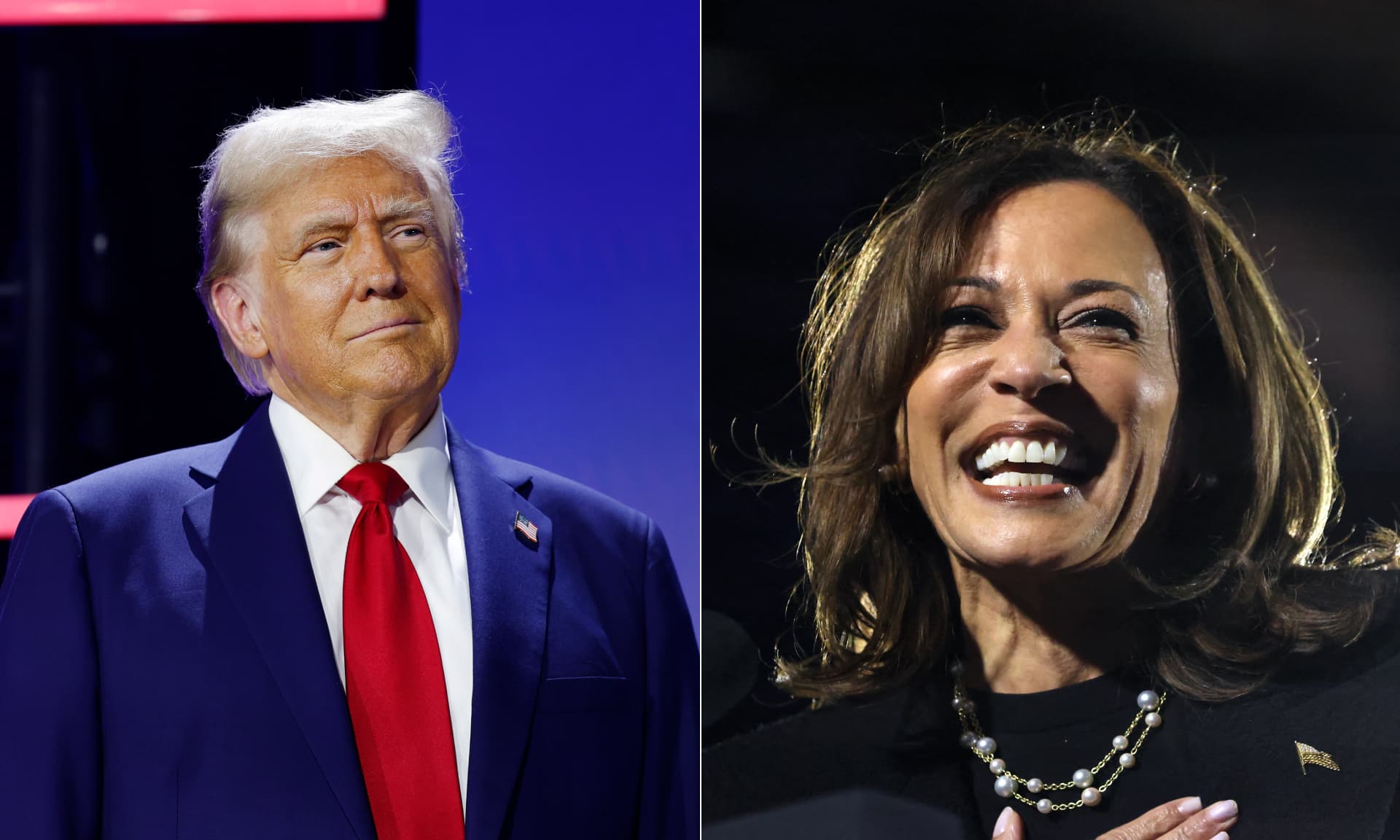 Trump and Harris 