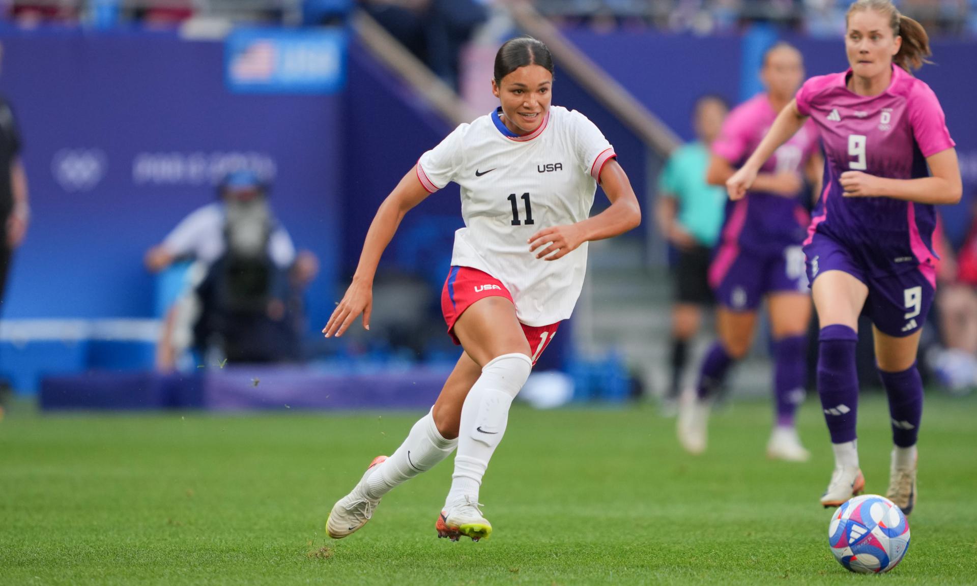 Sophia Smith at Olympics against Germany