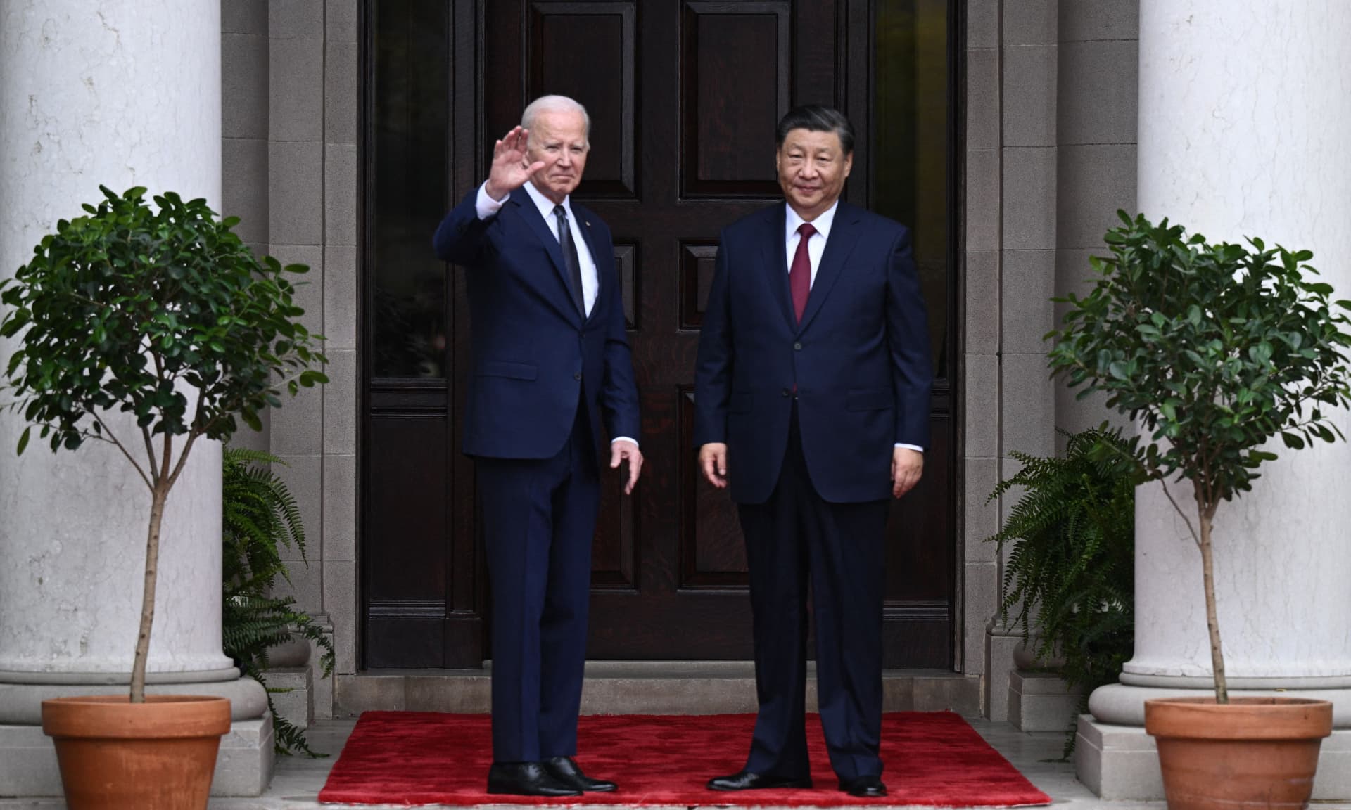 President Joe Biden greets Chinese President Xi Jinping on November 15, 2023