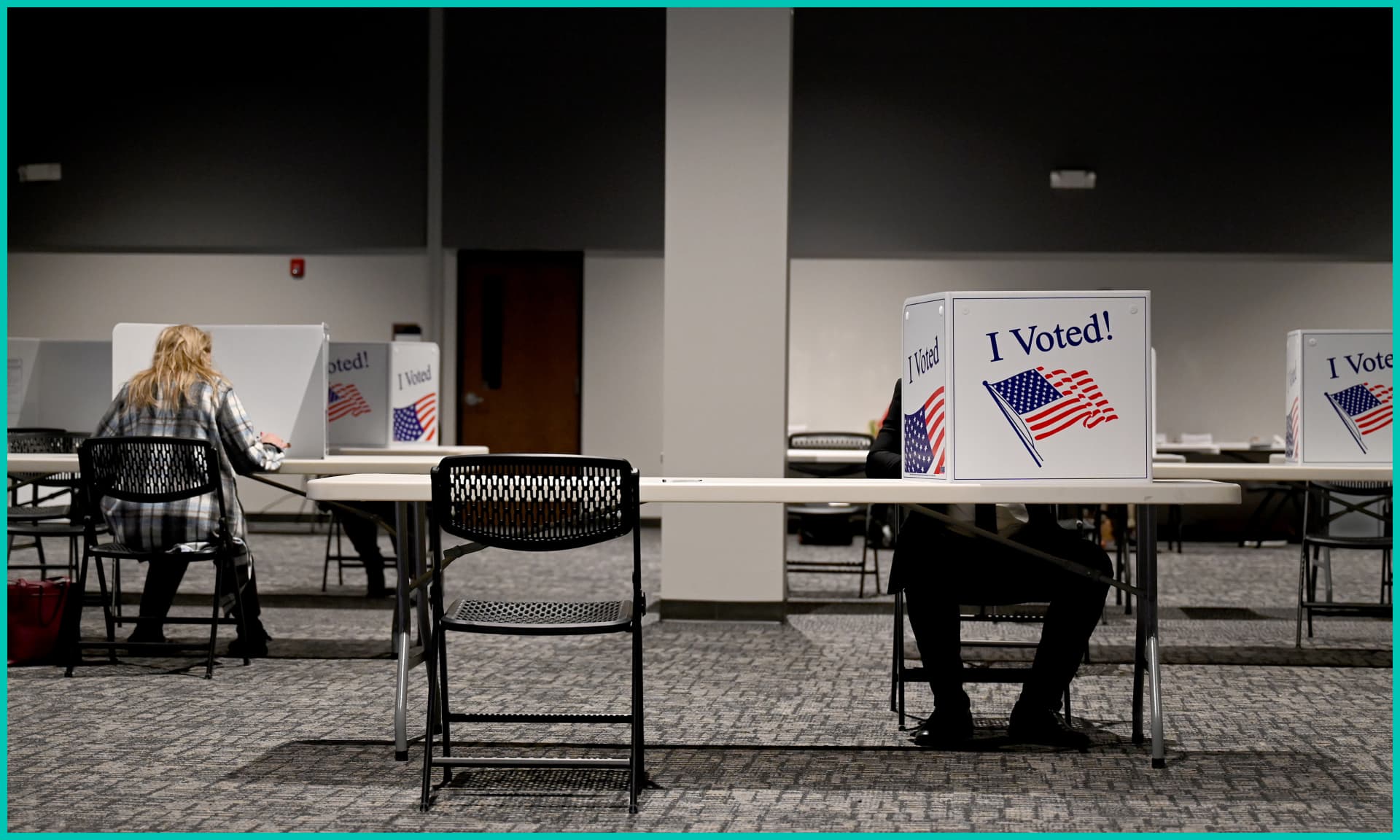 Voters cast their ballots on Super Tuesday at City Center on March 5, 2024 in Little Rock, Arkansas