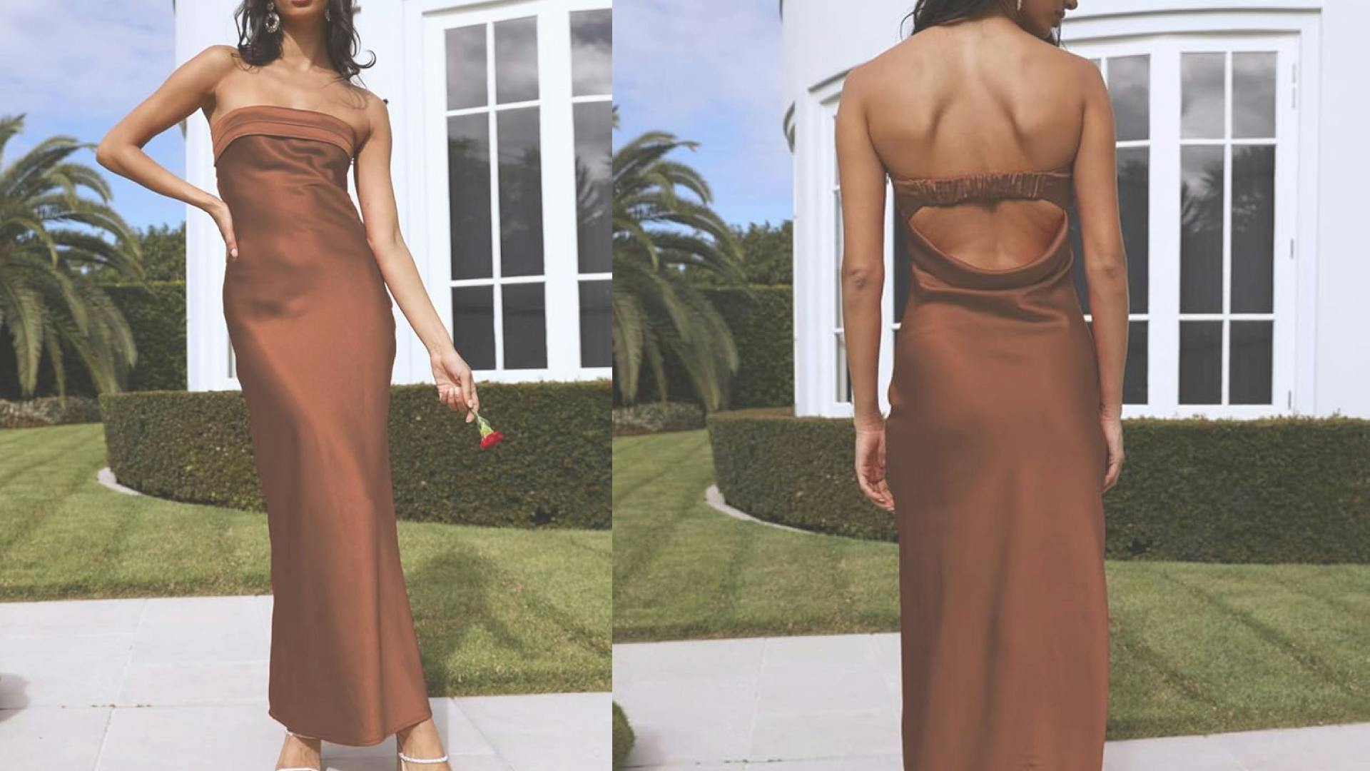 maxi dress with a cut-out back