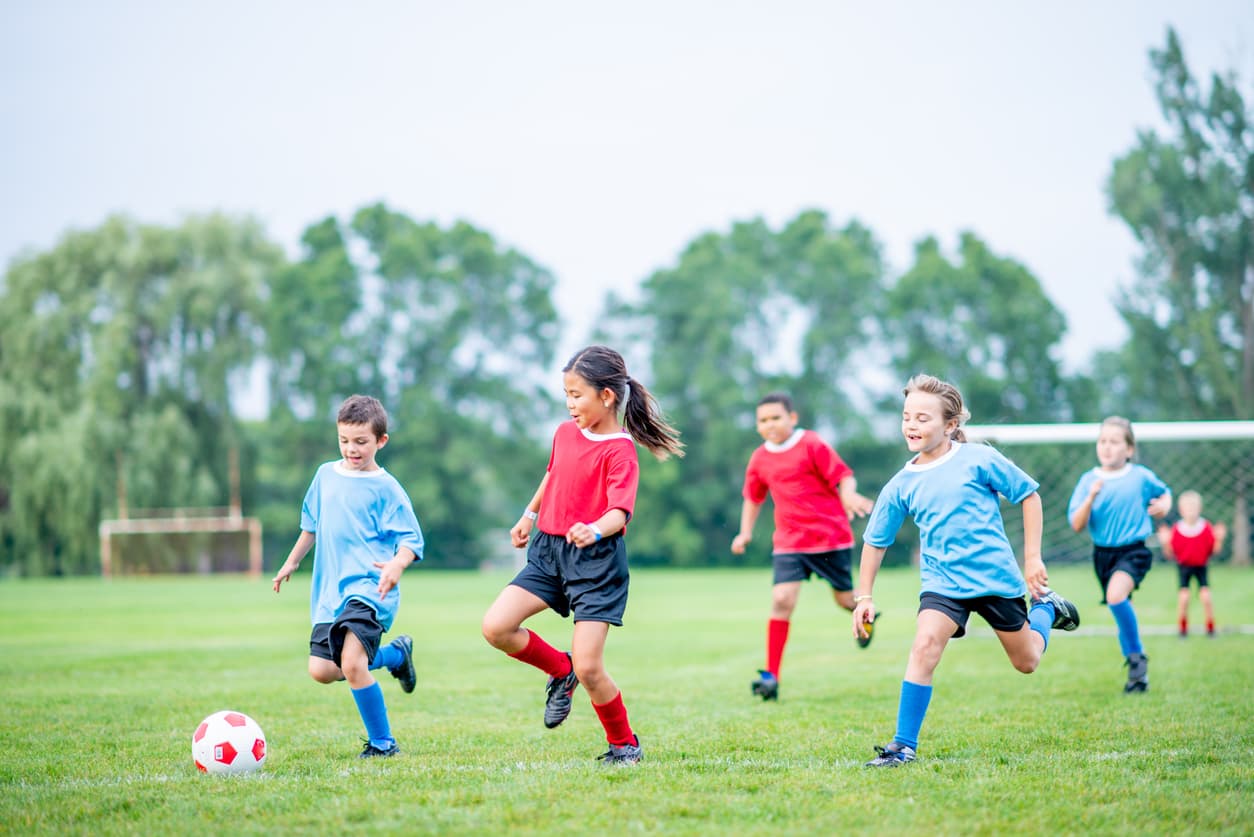 kids playing soccer