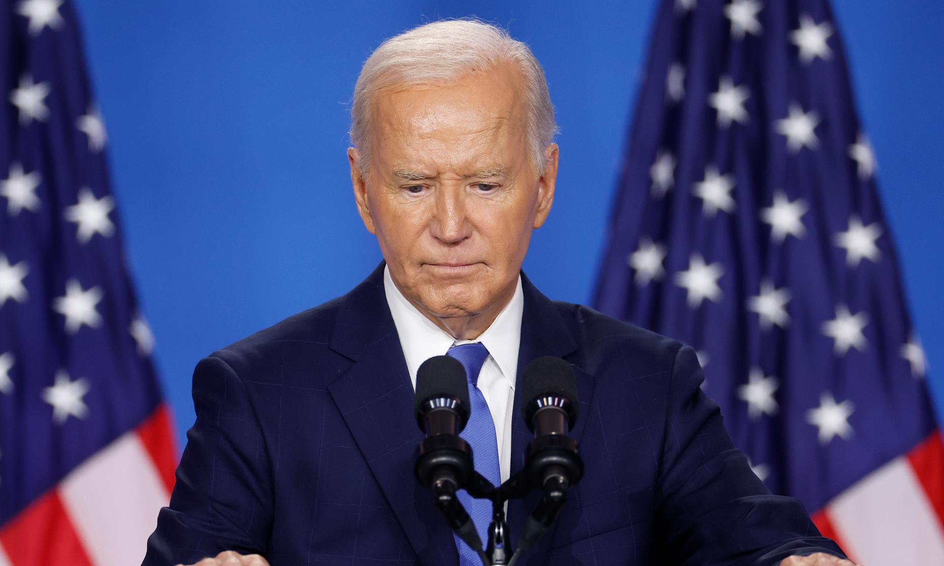 U.S. President Joe Biden holds news conference at the 2024 NATO Summit on July 11, 2024 in Washington, DC