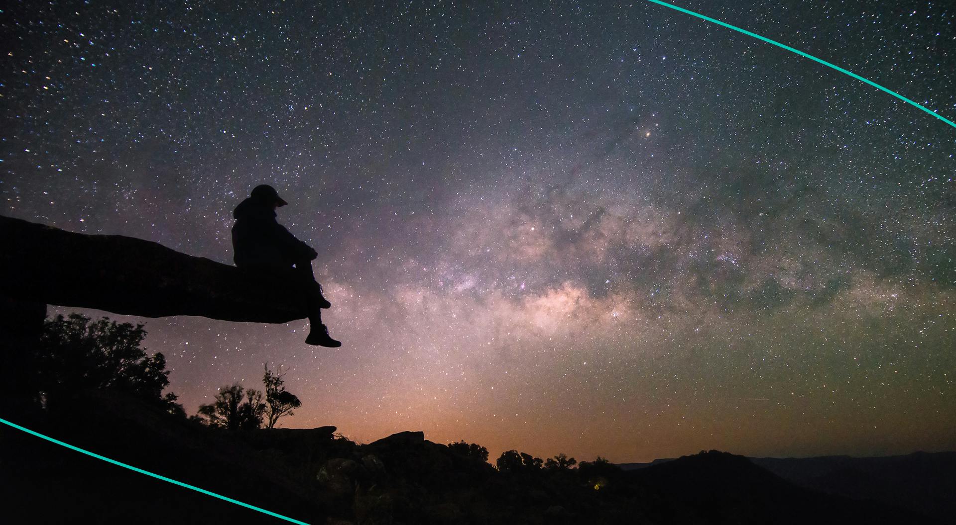 Person sitting looking at sky