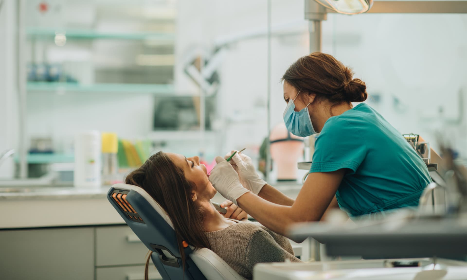 woman at the dentist