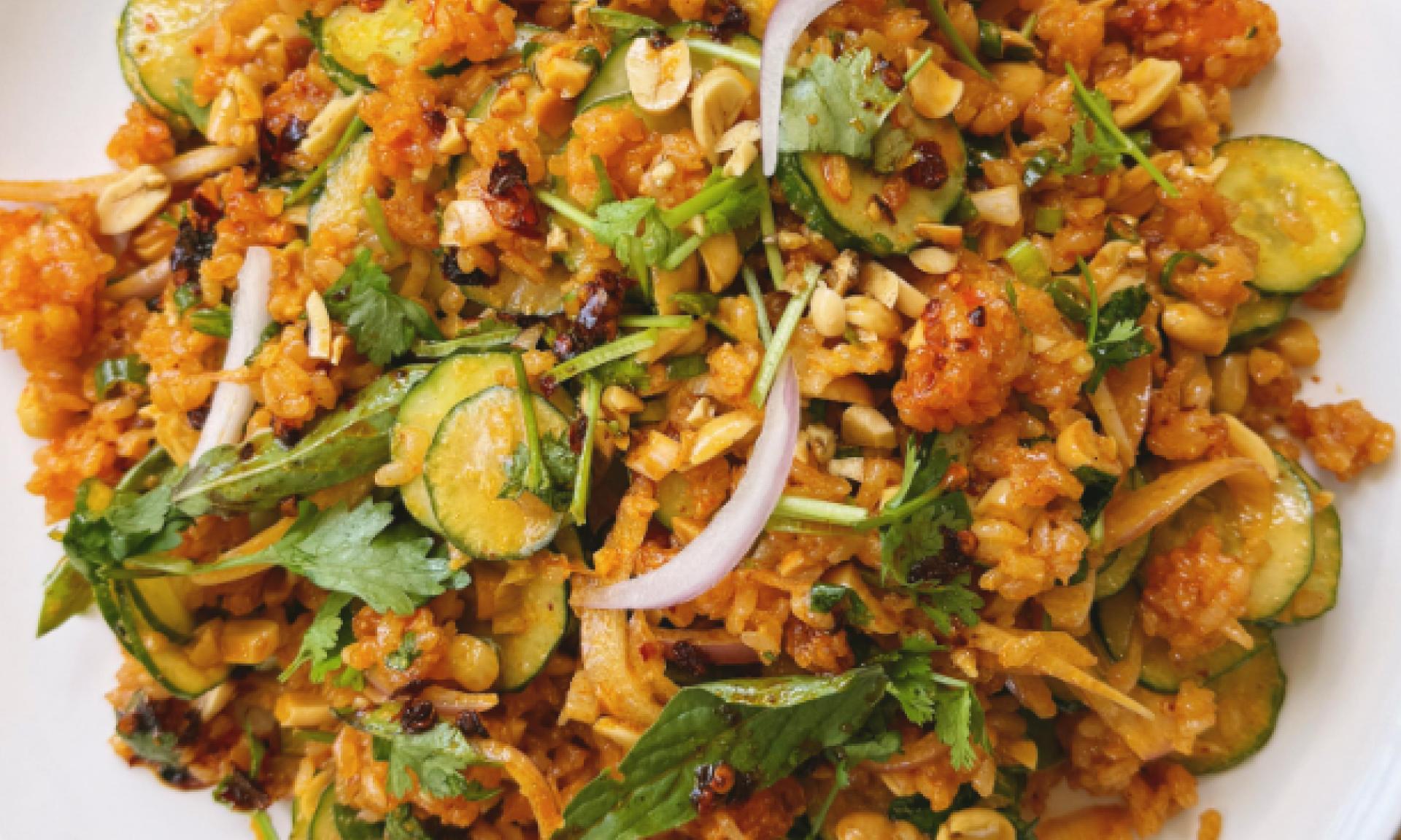 Crispy Red Curry Rice Salad