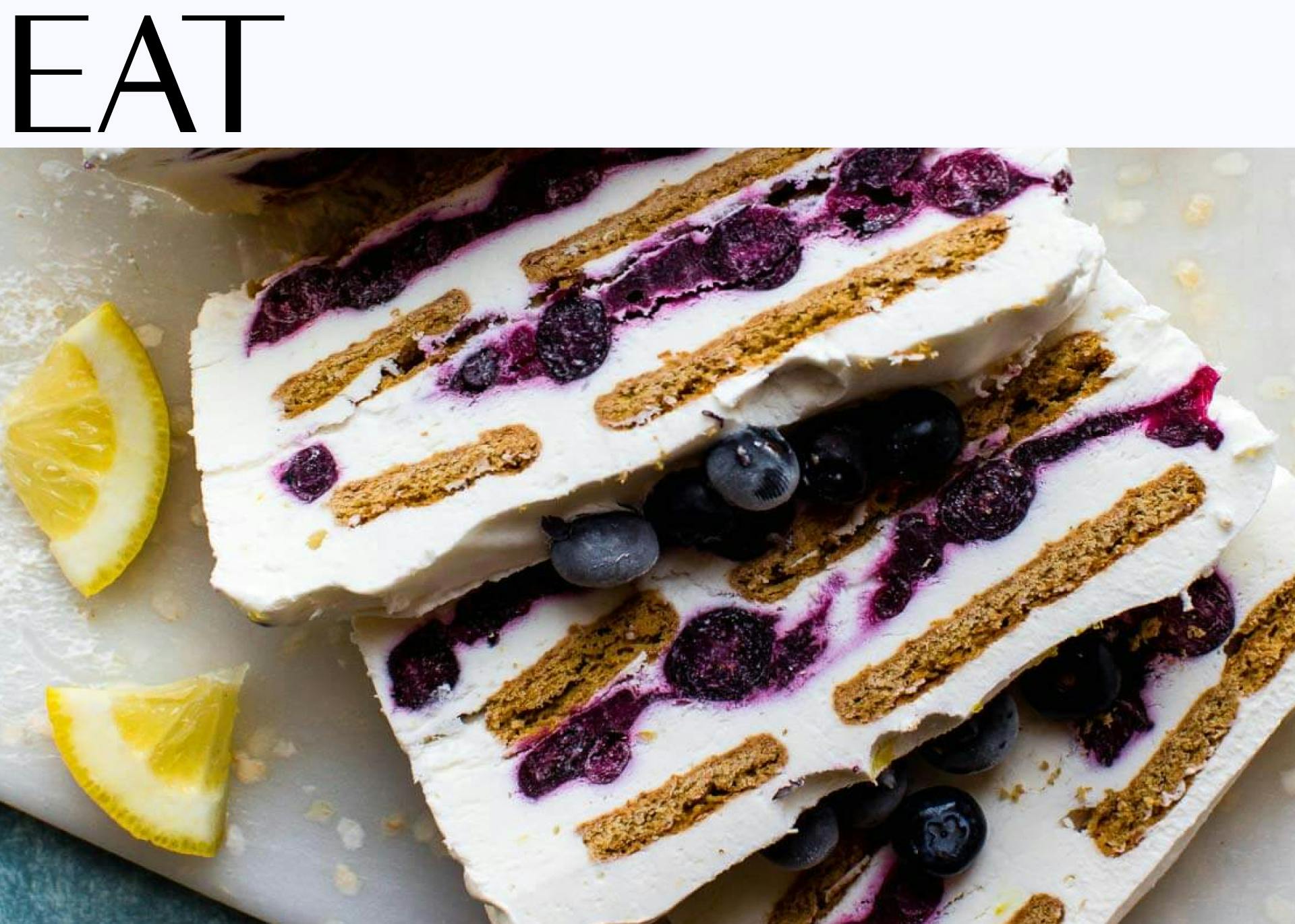 EAT Blueberry Lemon Icebox Cake