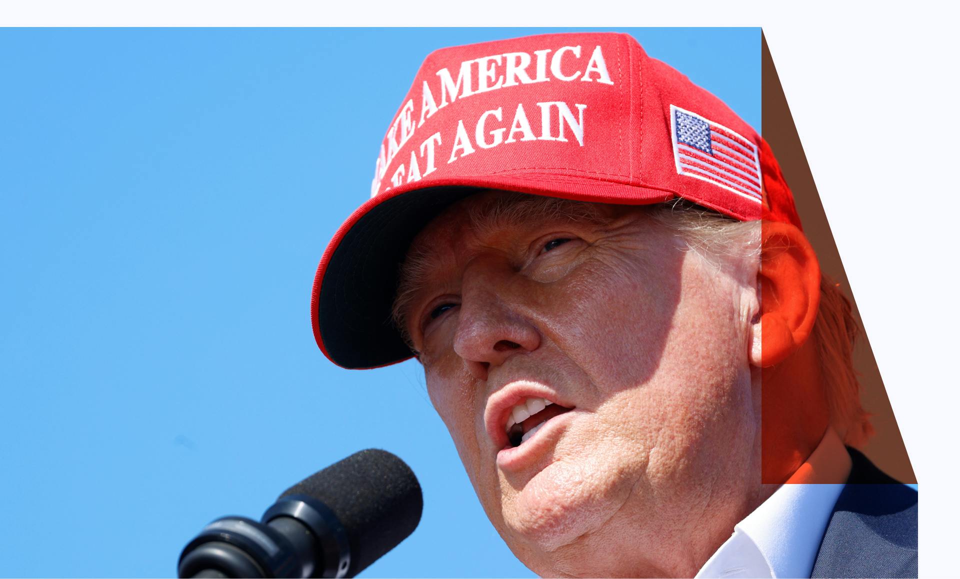 Republican presidential candidate, former U.S. President Donald Trump speaks during a rally at Greenbrier Farms on June 28, 2024