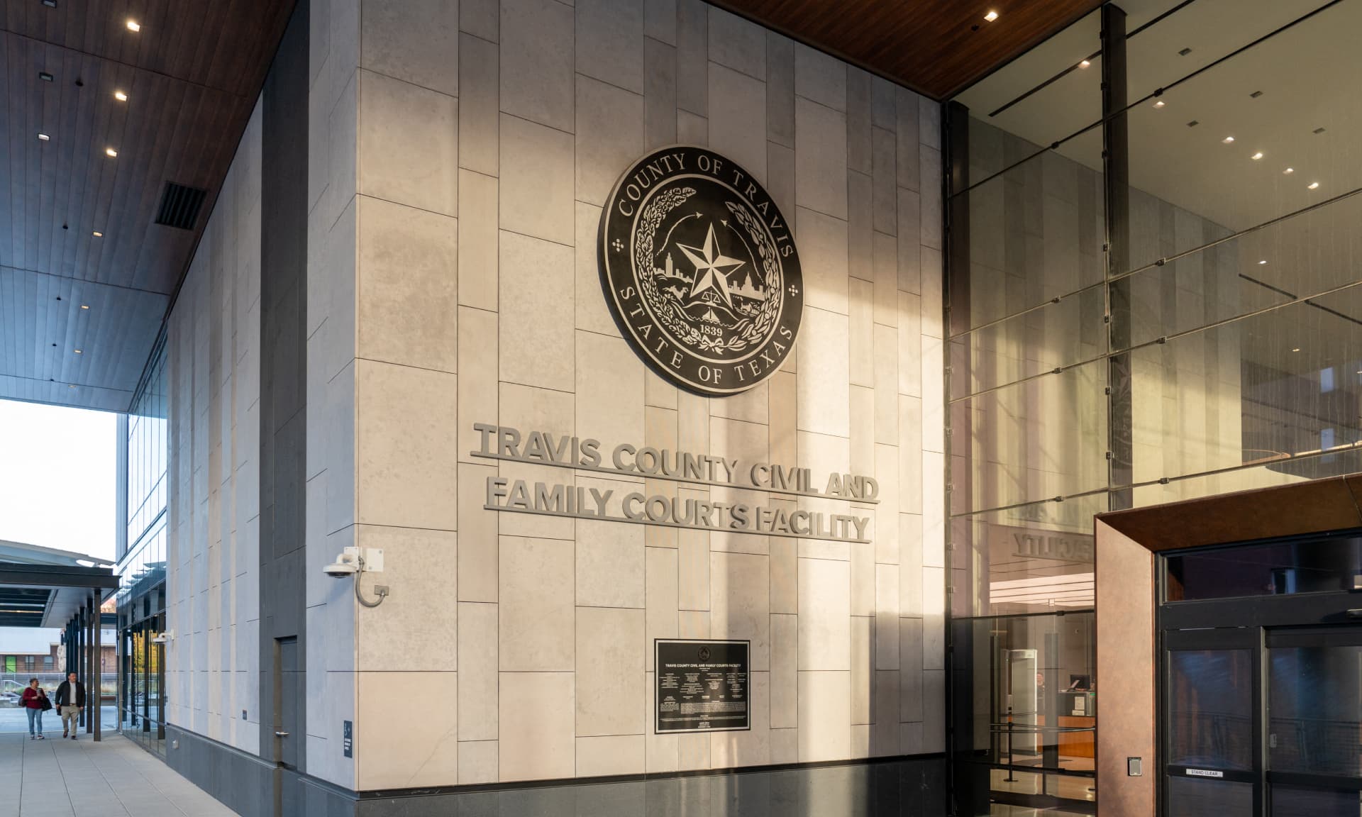 The Travis County 459th District Court is seen prior to an emergency hearing in Cox v Texas