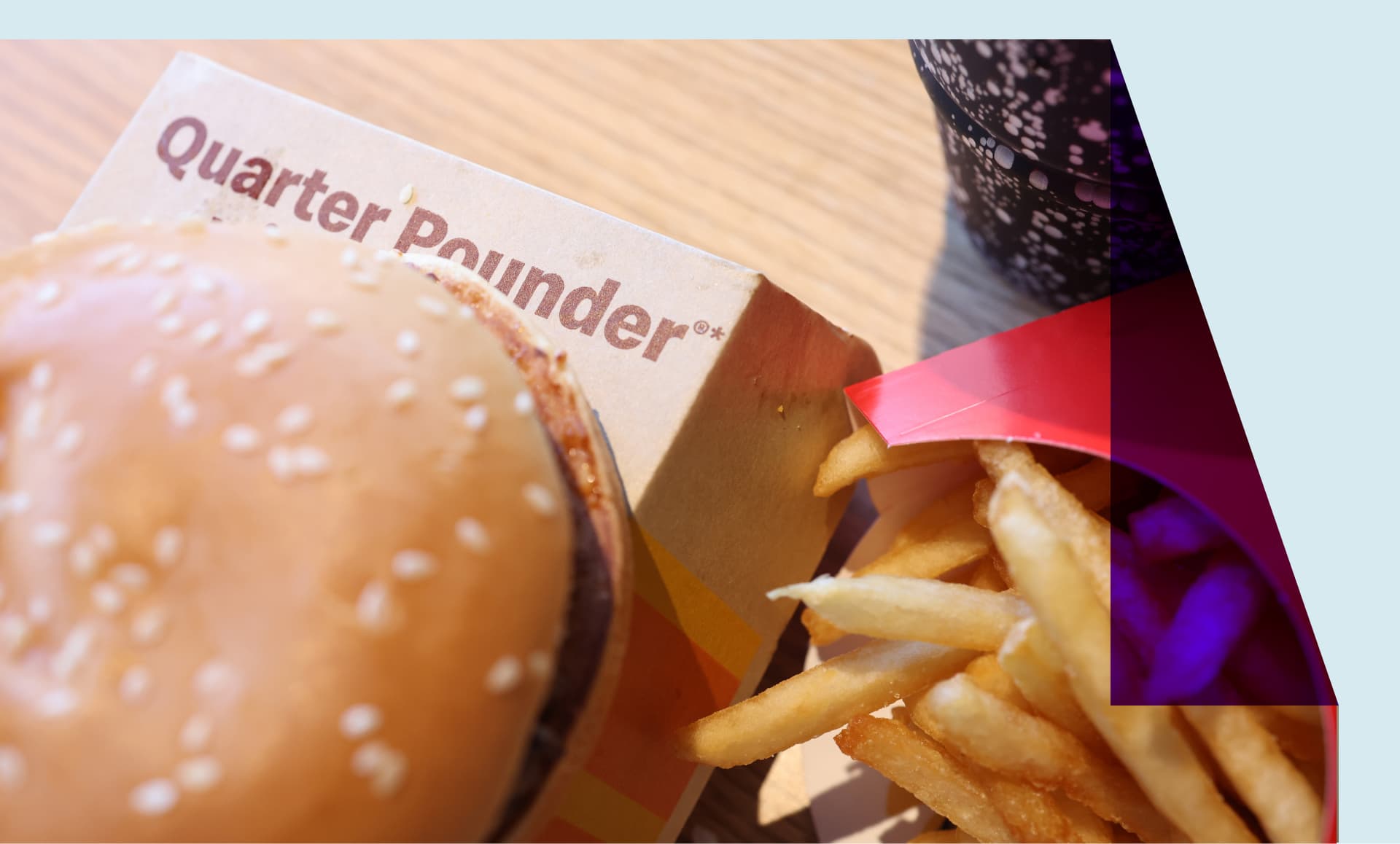 Quarter pounder from McDonald's