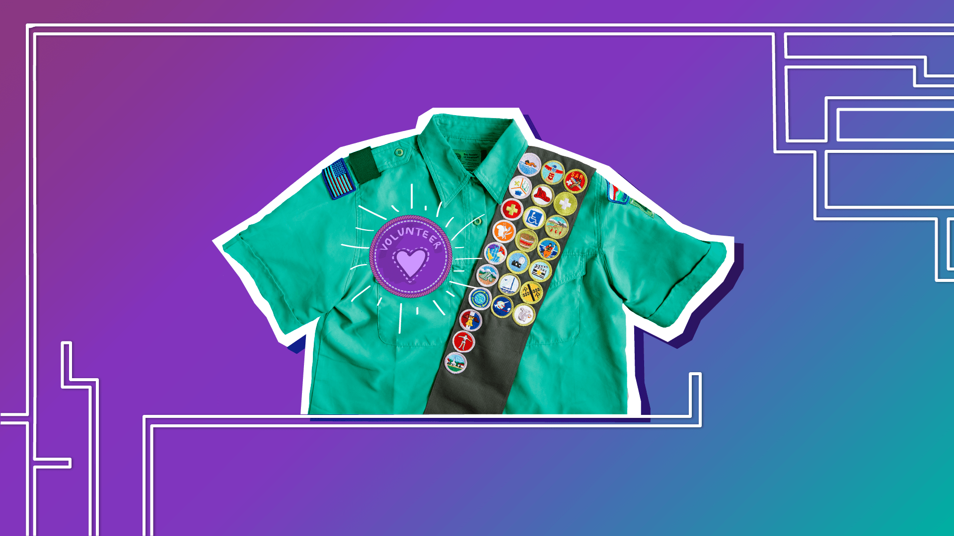 Volunteer Shirt Illustration