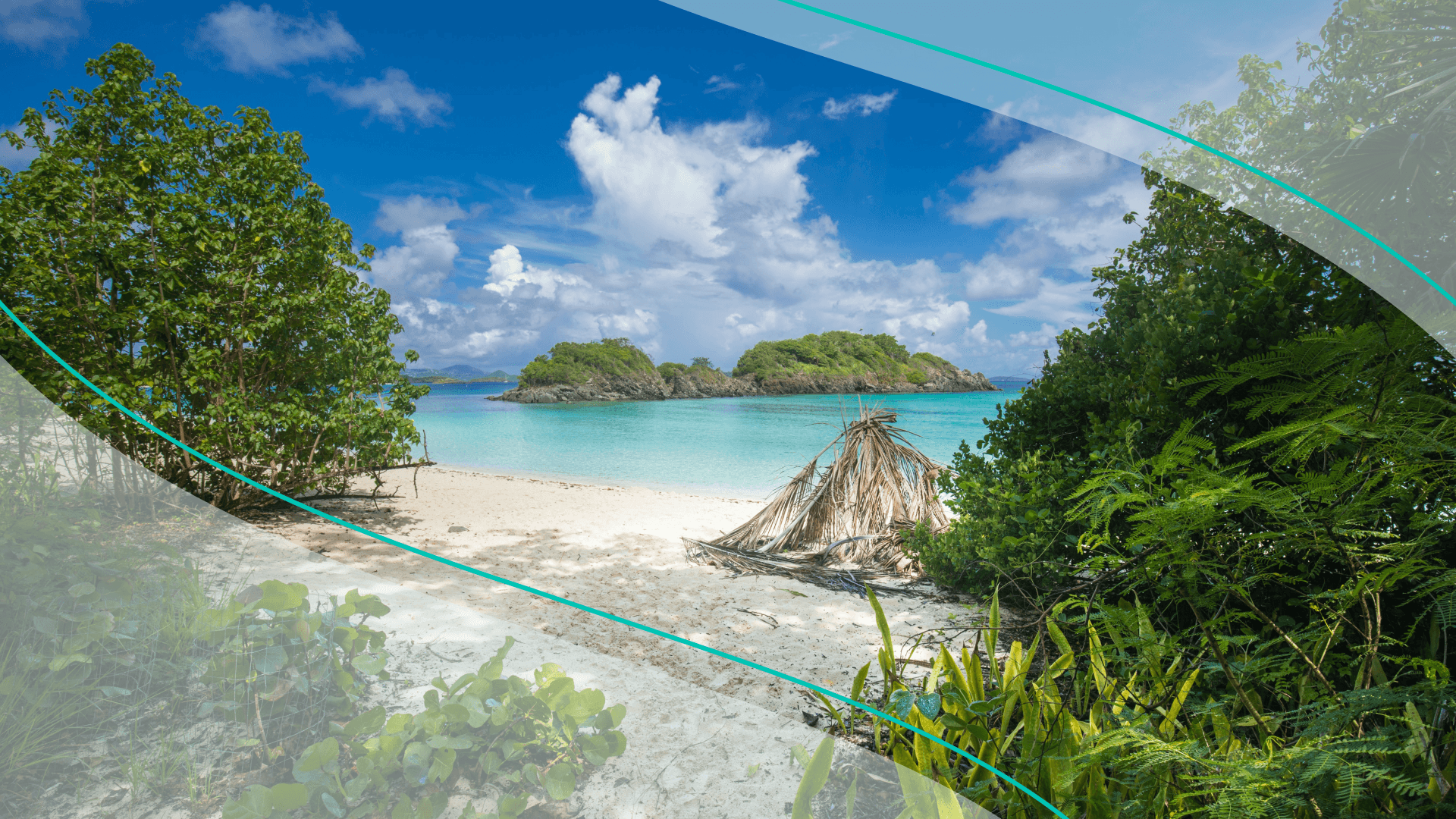 Beachfront views; places you can travel without a passport