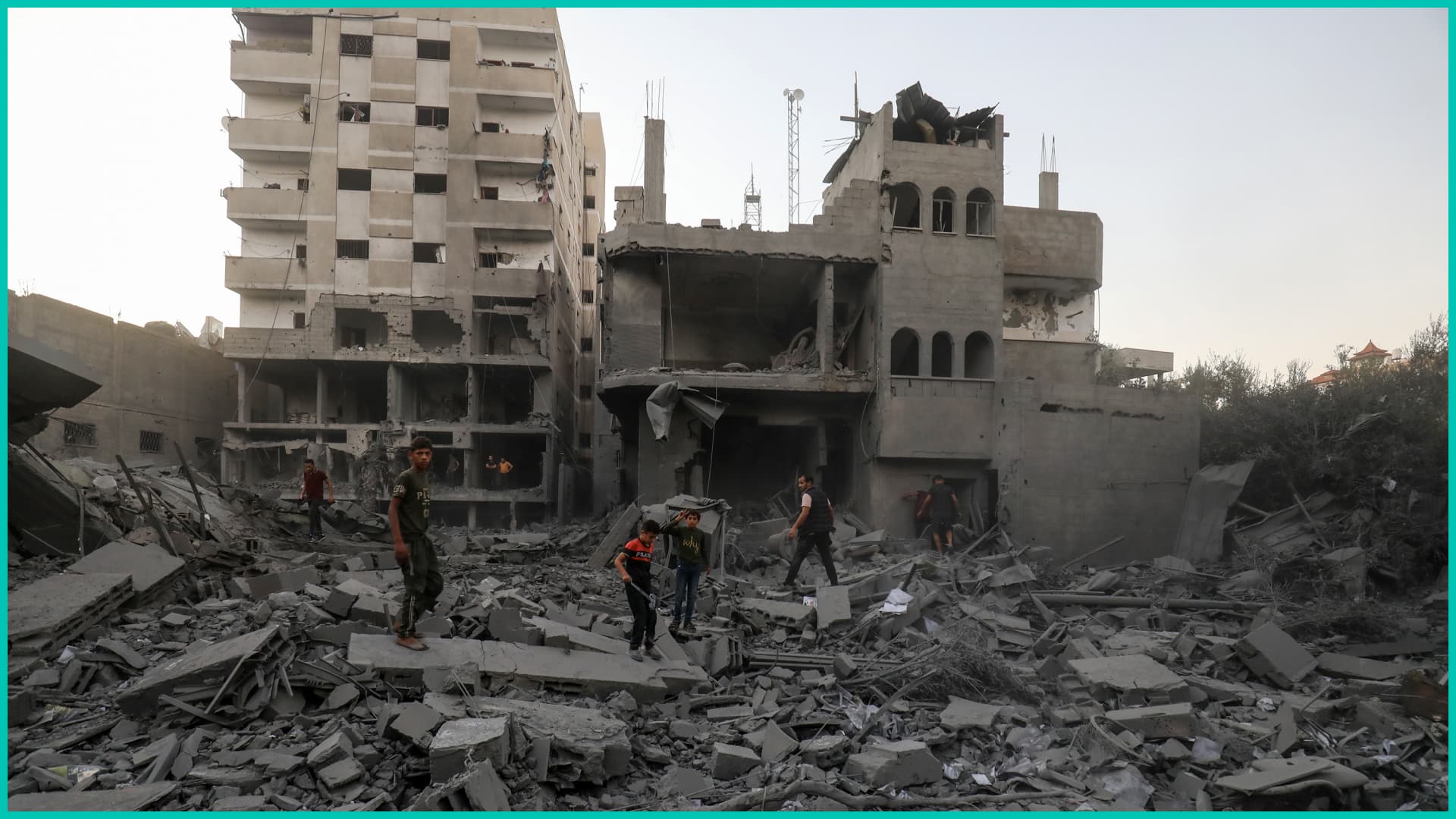 destroyed buildings in gaza