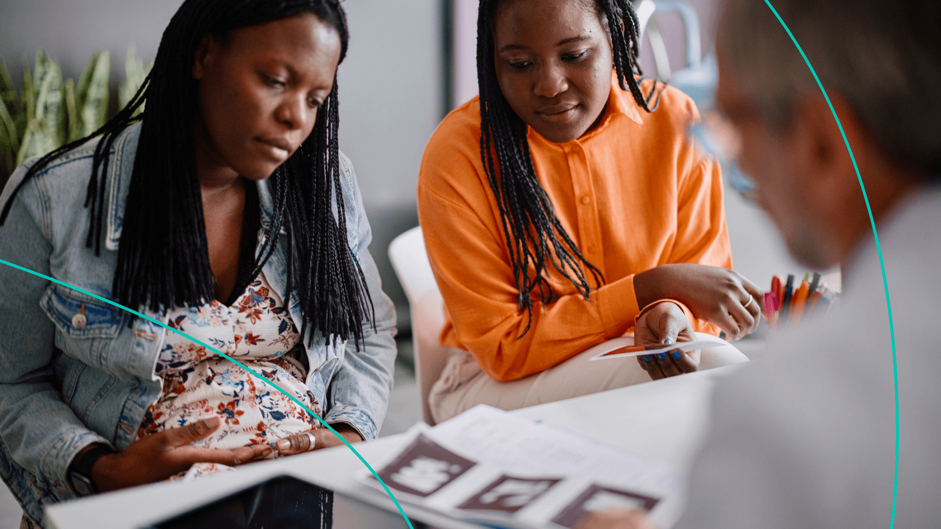 Black pregnant woman getting prenatal care