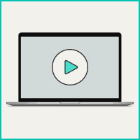 Screen with play symbol