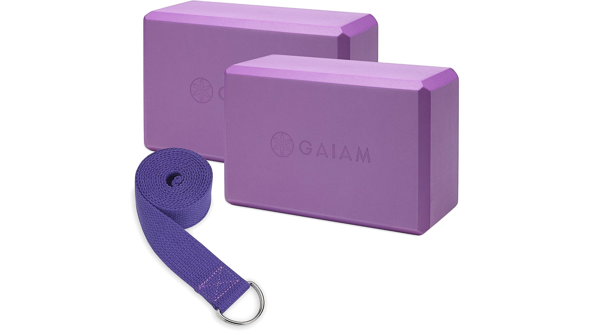 gaiam yoga blocks and strap
