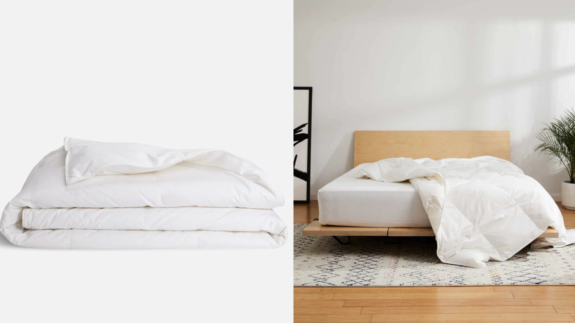 Brooklinen white cooling bed sheet