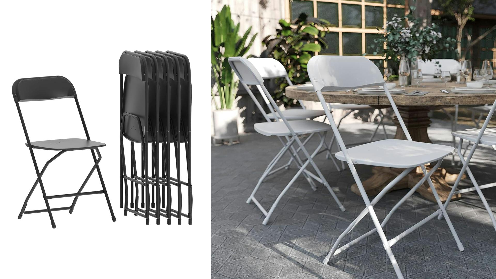 extra folding chairs for added seating