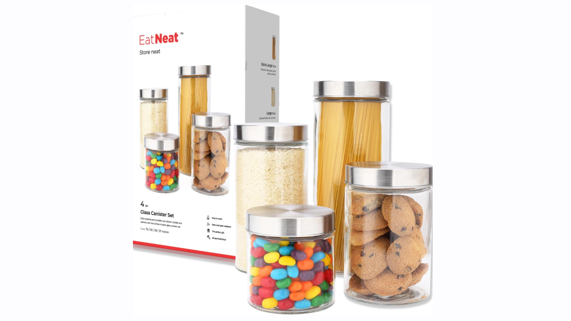 glass canisters for kitchen storage