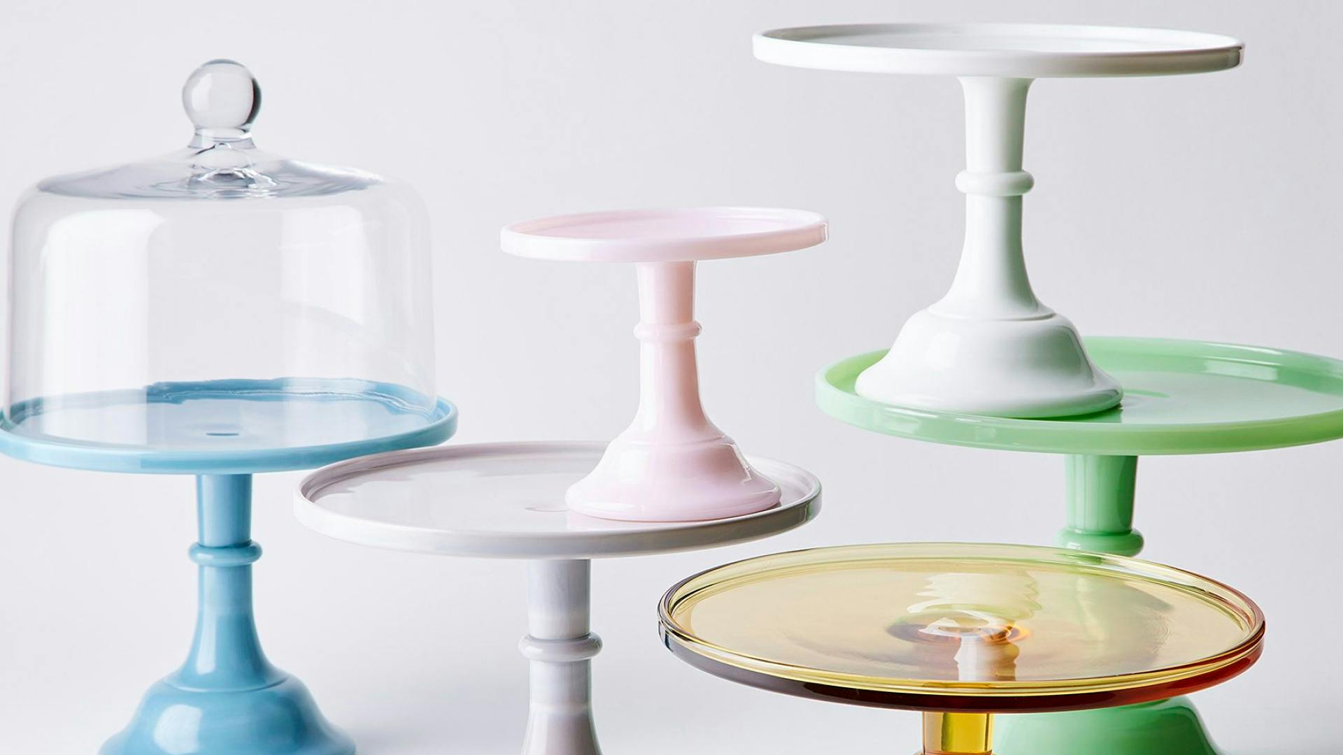 colored cake stands